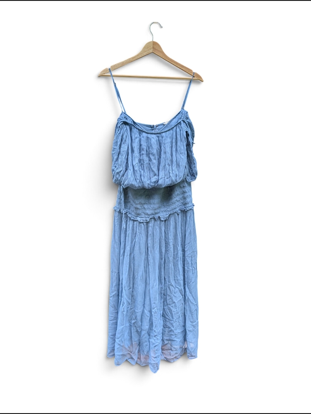 Shona Joy Powder Blue Smocked Maxi Dress